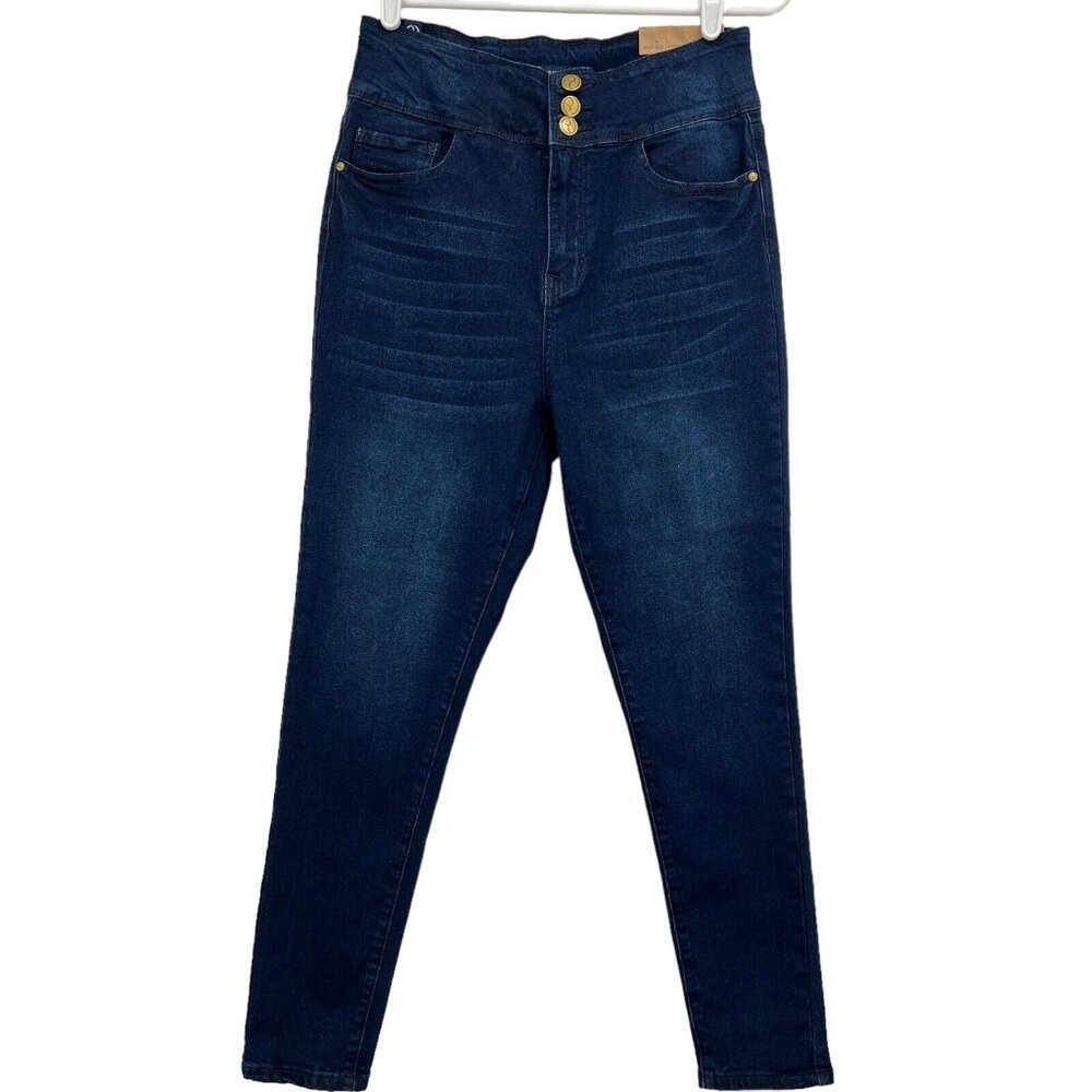 ROCK & REPUBLIC Women High Rise Skinny Ankle Stretch Blue Jeans Size 10  (29x26)